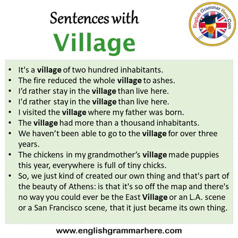 Village: In a Sentence – WORDS IN A SENTENCE.